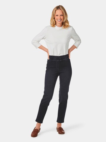 Goldner Slimfit Jeans 'Louisa' in Schwarz