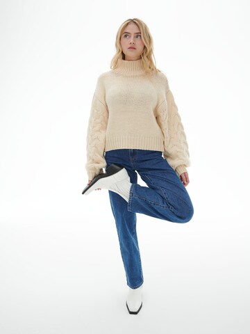 LENI KLUM x ABOUT YOU Sweater 'Naomi' in Beige