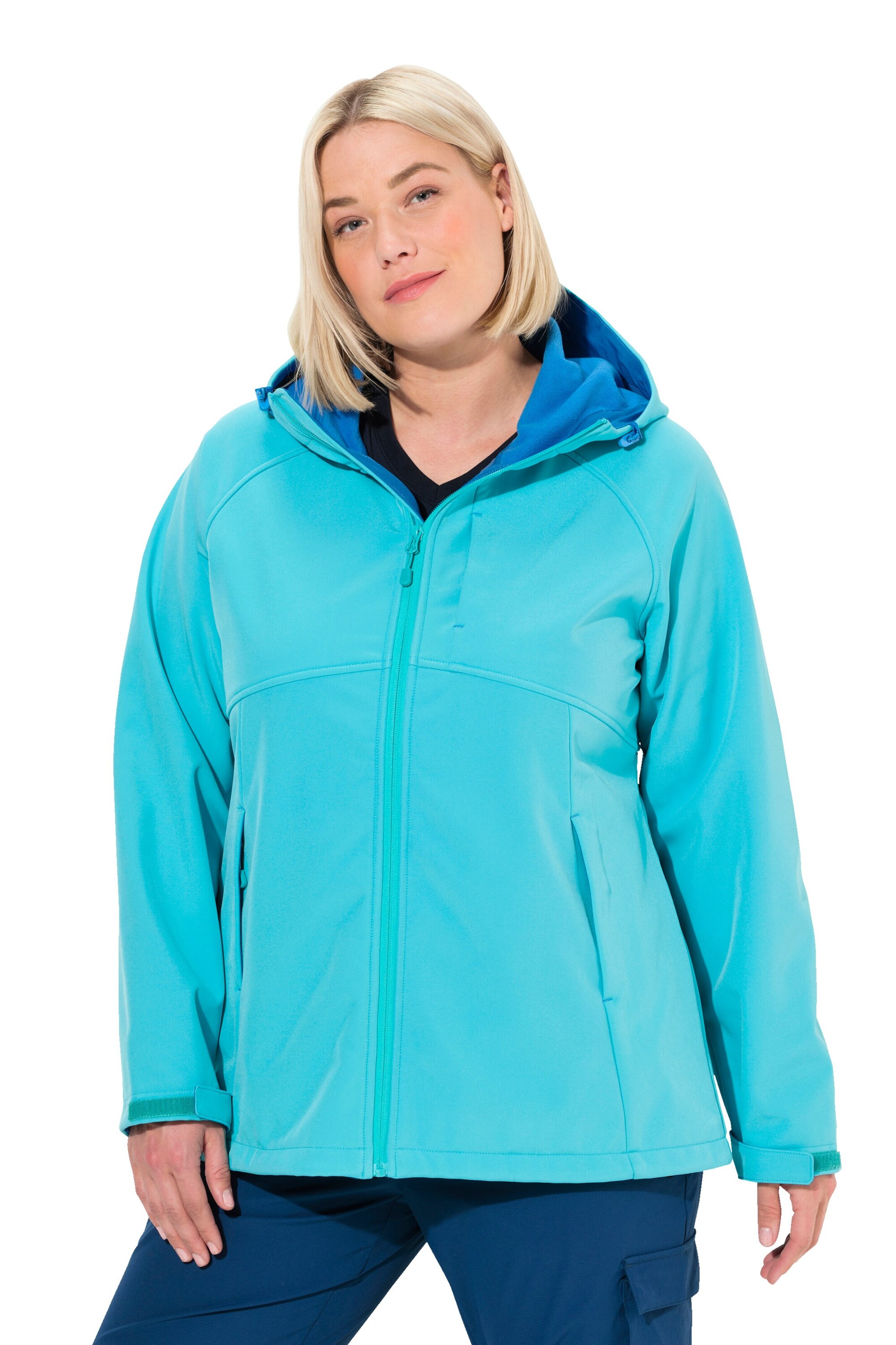 Ulla Popken Softshelljacke in Blau: Vorderseite