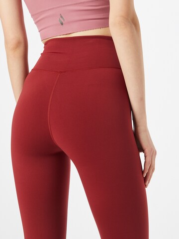 Girlfriend Collective Skinny Workout Pants 'LUXE' in Red