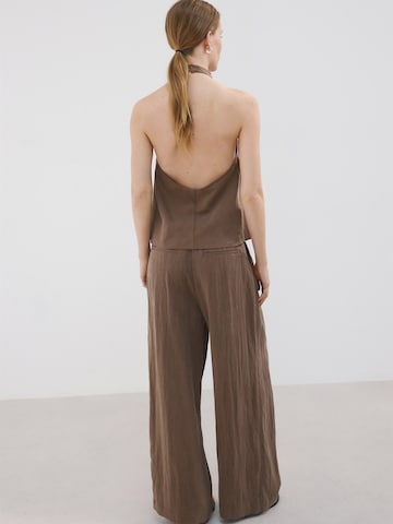 MANGO Wide Leg Hose 'GIRASOL' in Braun