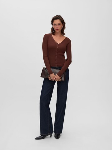VERO MODA Knit cardigan 'VMEyma' in Brown