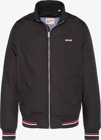 Veste mi-saison Schott NYC en noir : devant