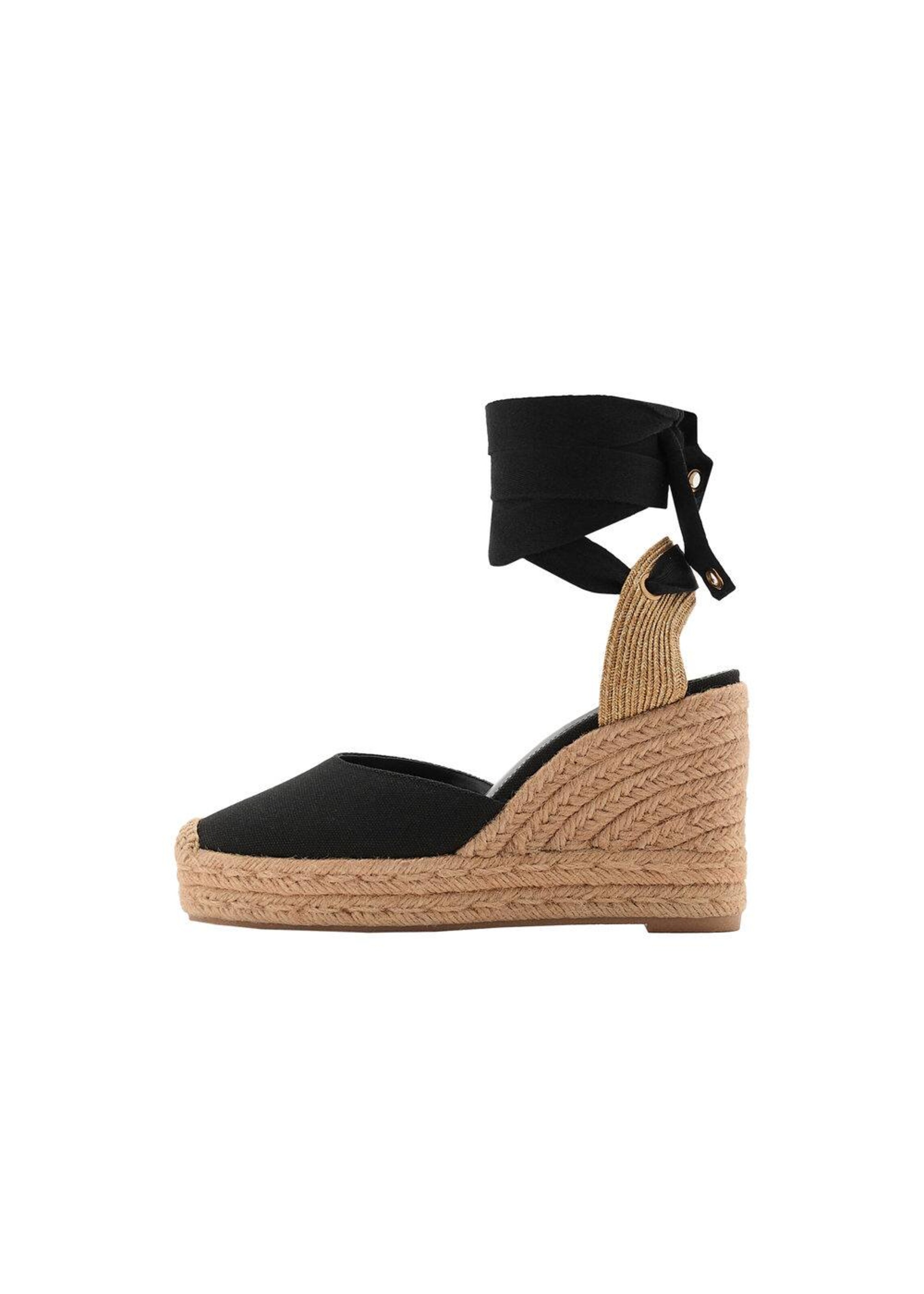 MANGO Espadrilles 'Ona' in Schwarz: Vorderseite