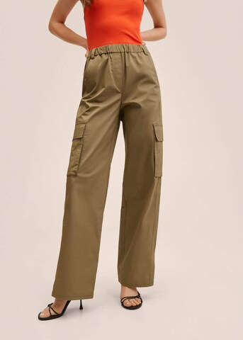 MANGO Loose fit Cargo Pants 'Seul' in Brown: front