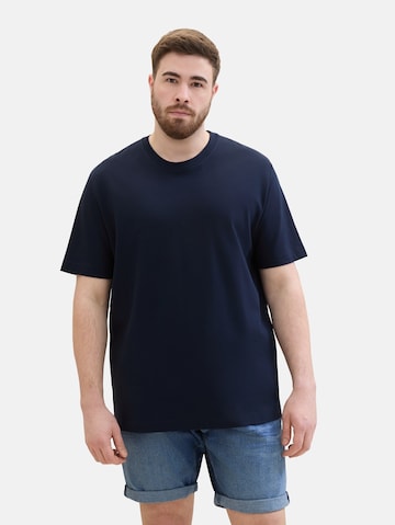 T-Shirt TOM TAILOR Men + en bleu : devant