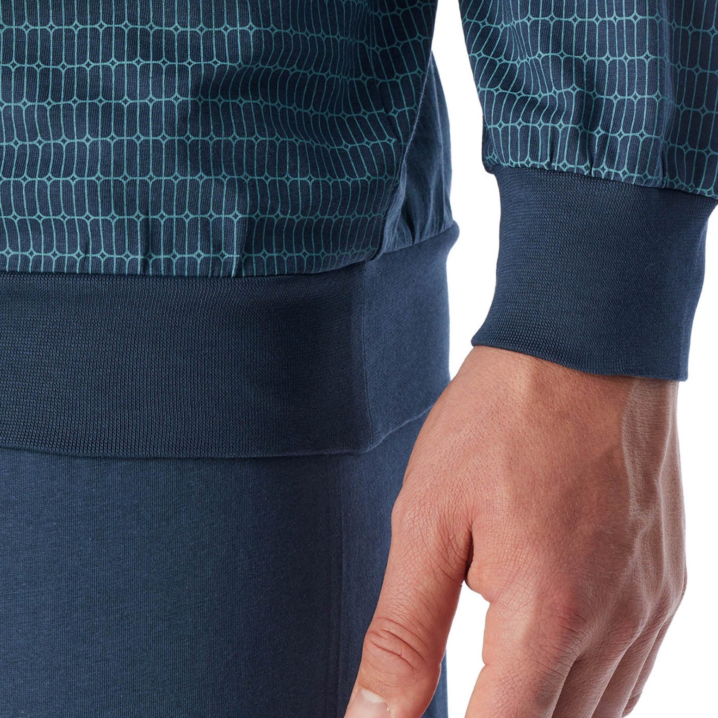 SCHIESSER - Pijama largo ' Comfort Essentials ' en azul