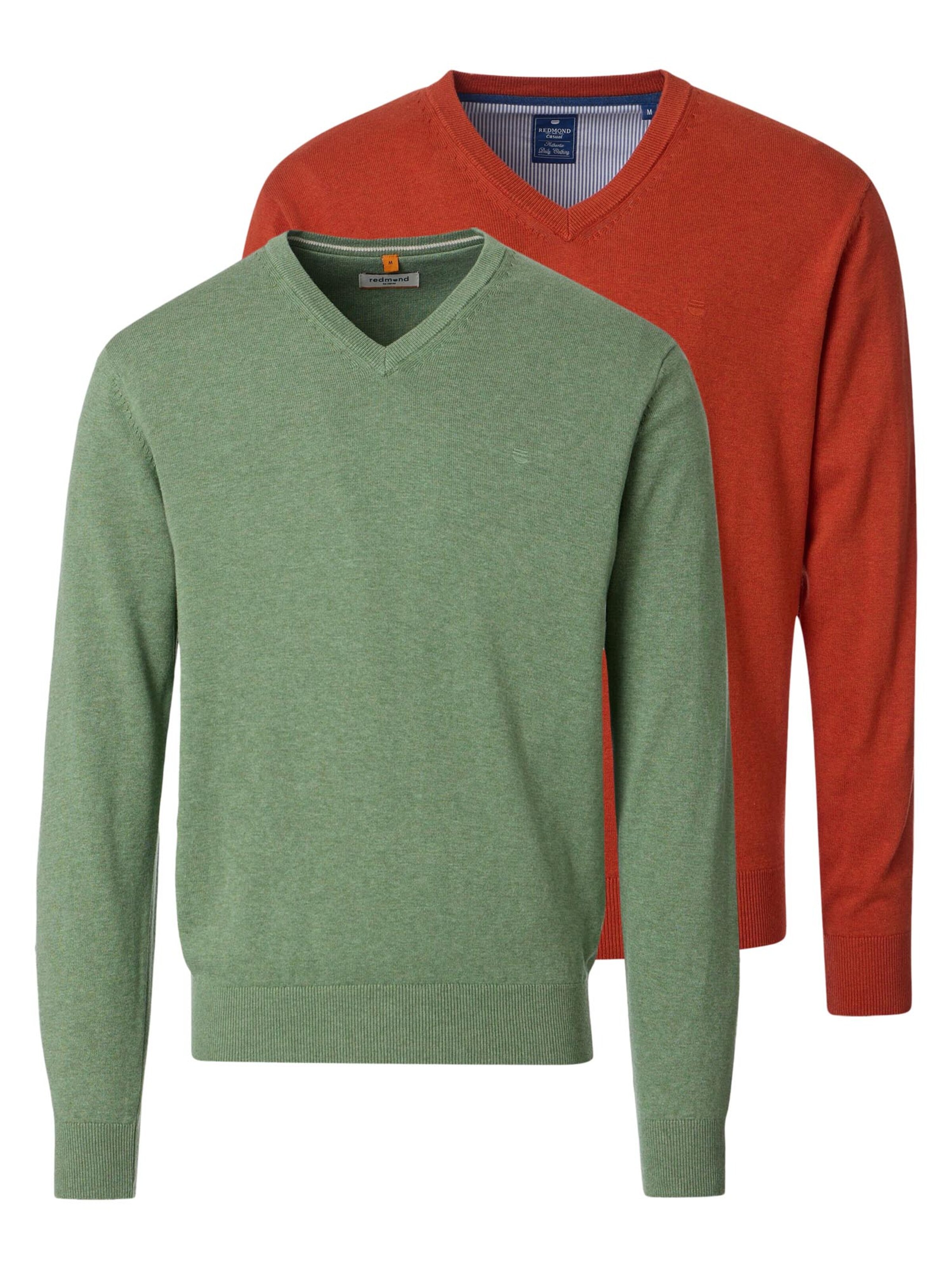 Pull-over 'Basic' redmond en vert : devant