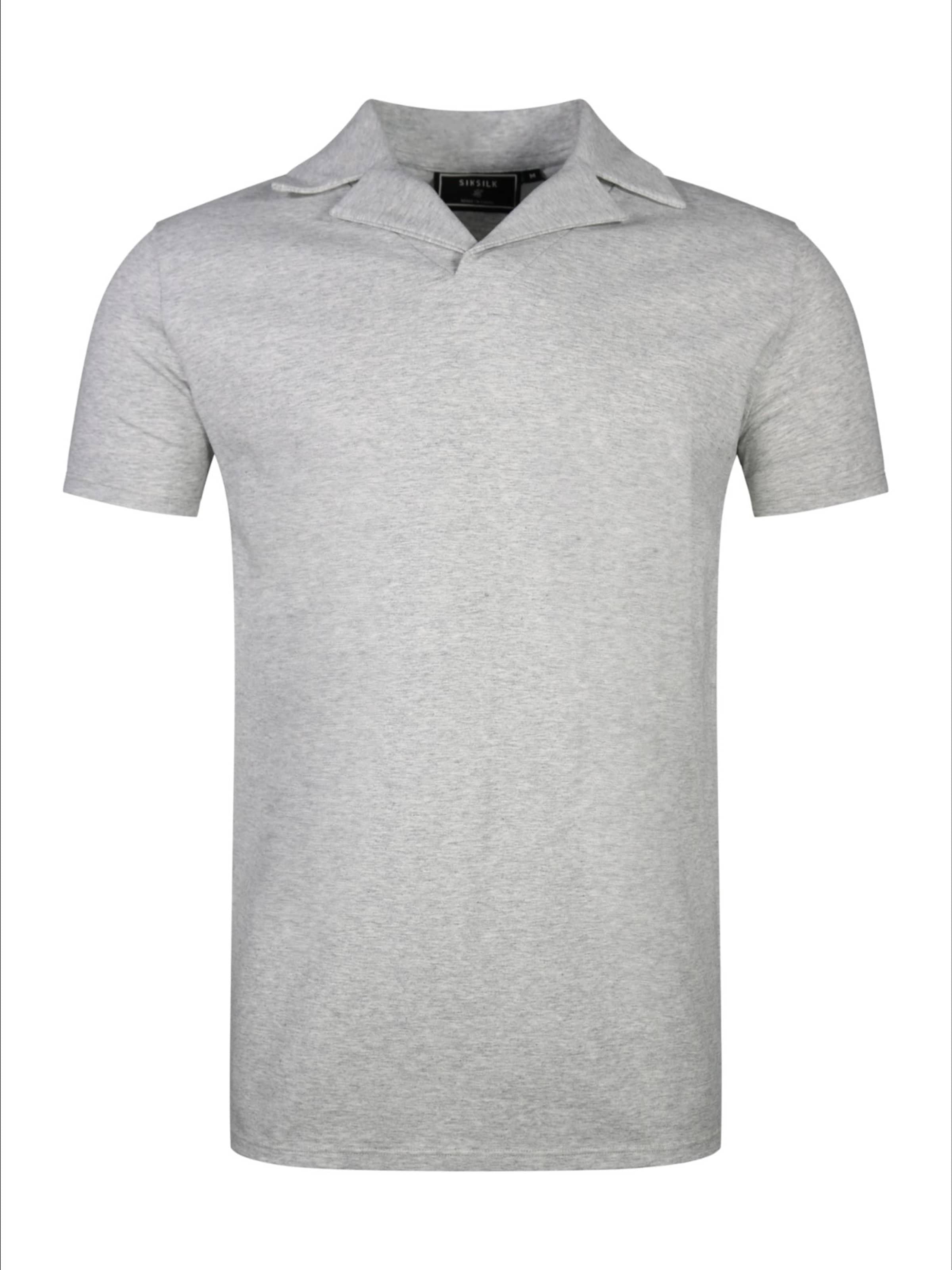 SikSilk Shirt in de kleur Grijs gemêleerd, Productweergave