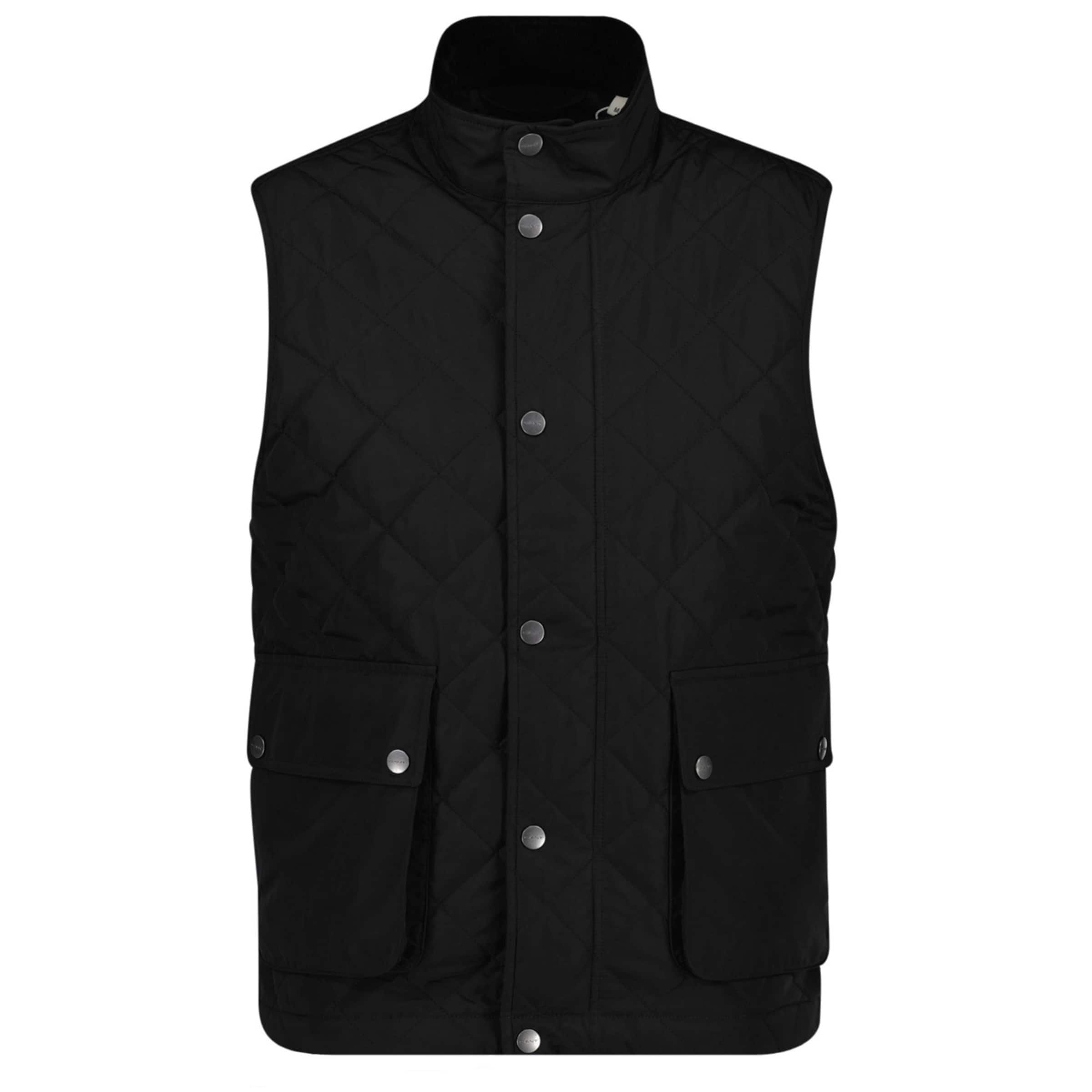 GANT Weste 'CLASSIC' in Schwarz: Vorderseite