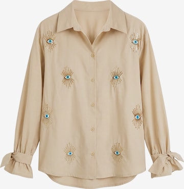 Chemisier Imily Bela en beige : devant