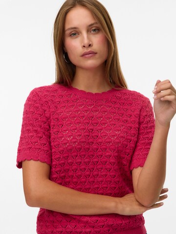 VERO MODA Sweater 'VMJaqueline' in Red
