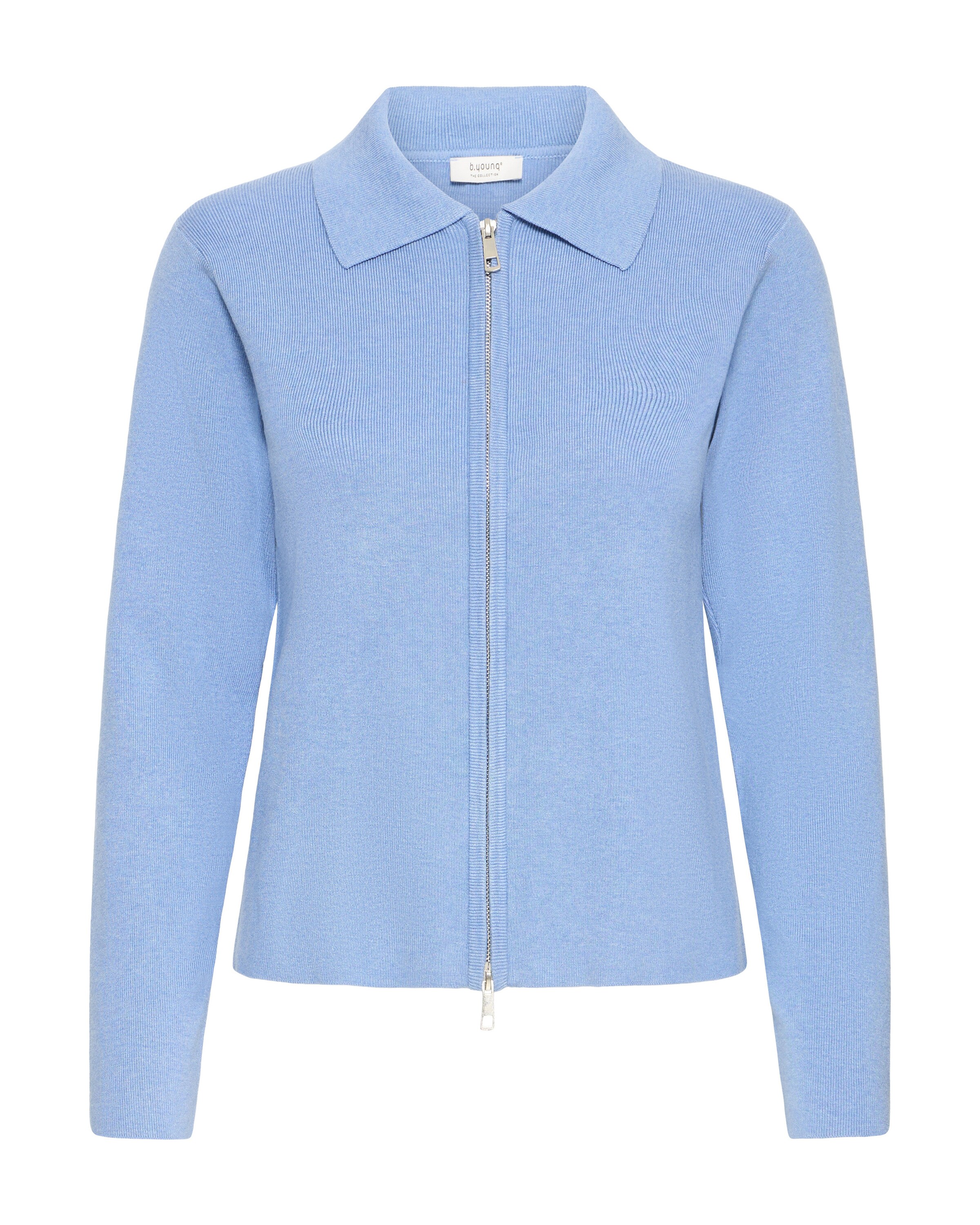 b.young Gebreid vest 'MMORLA' in Blauw: voorkant