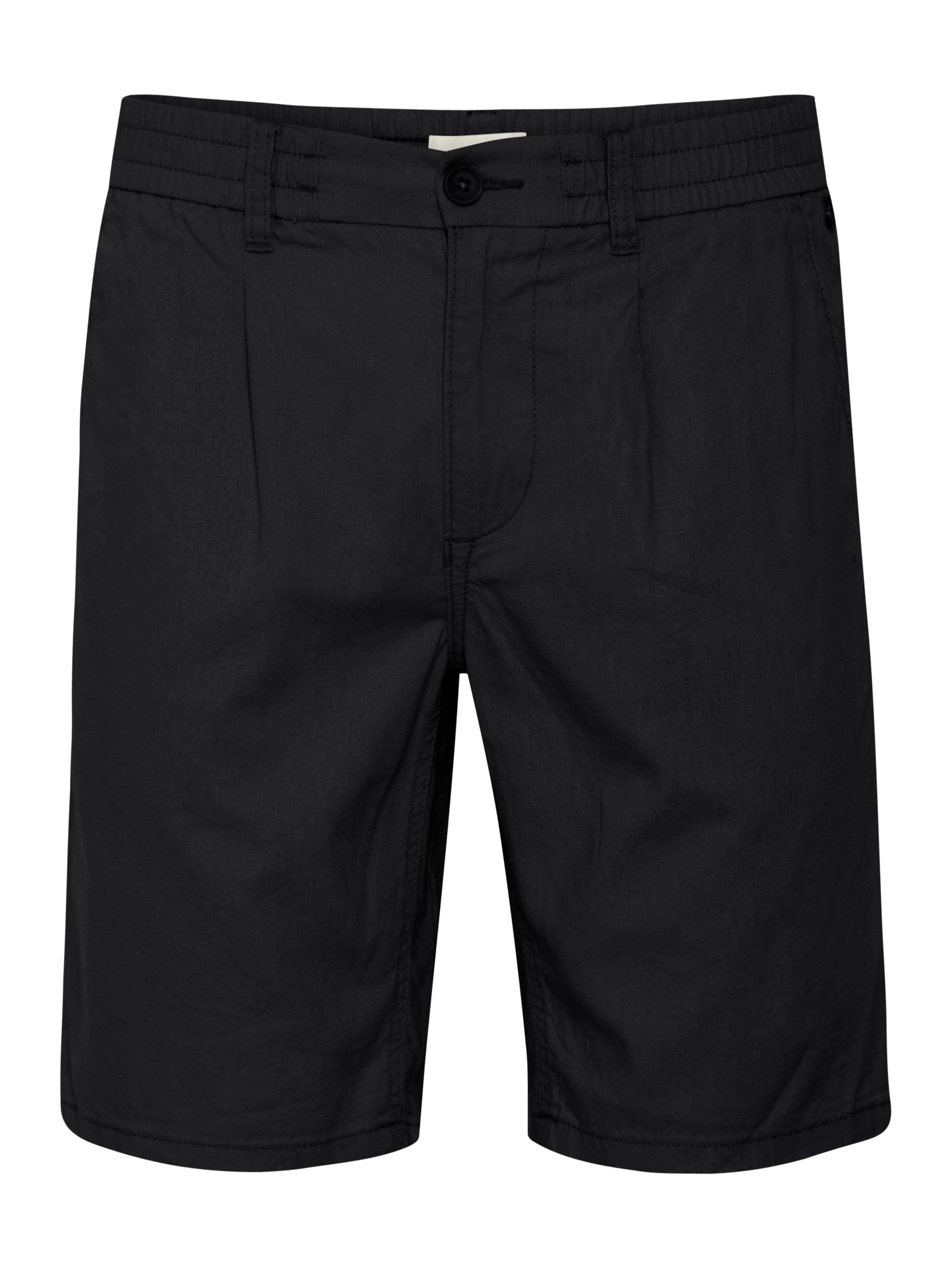BLEND Regular Pleat-front trousers 'Woven' in Black: front