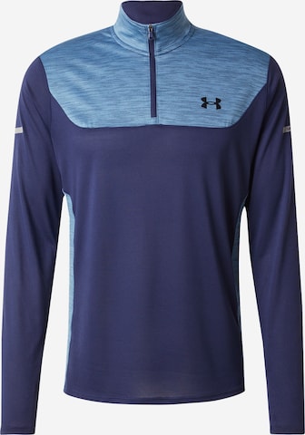 T-Shirt fonctionnel UNDER ARMOUR en bleu : devant