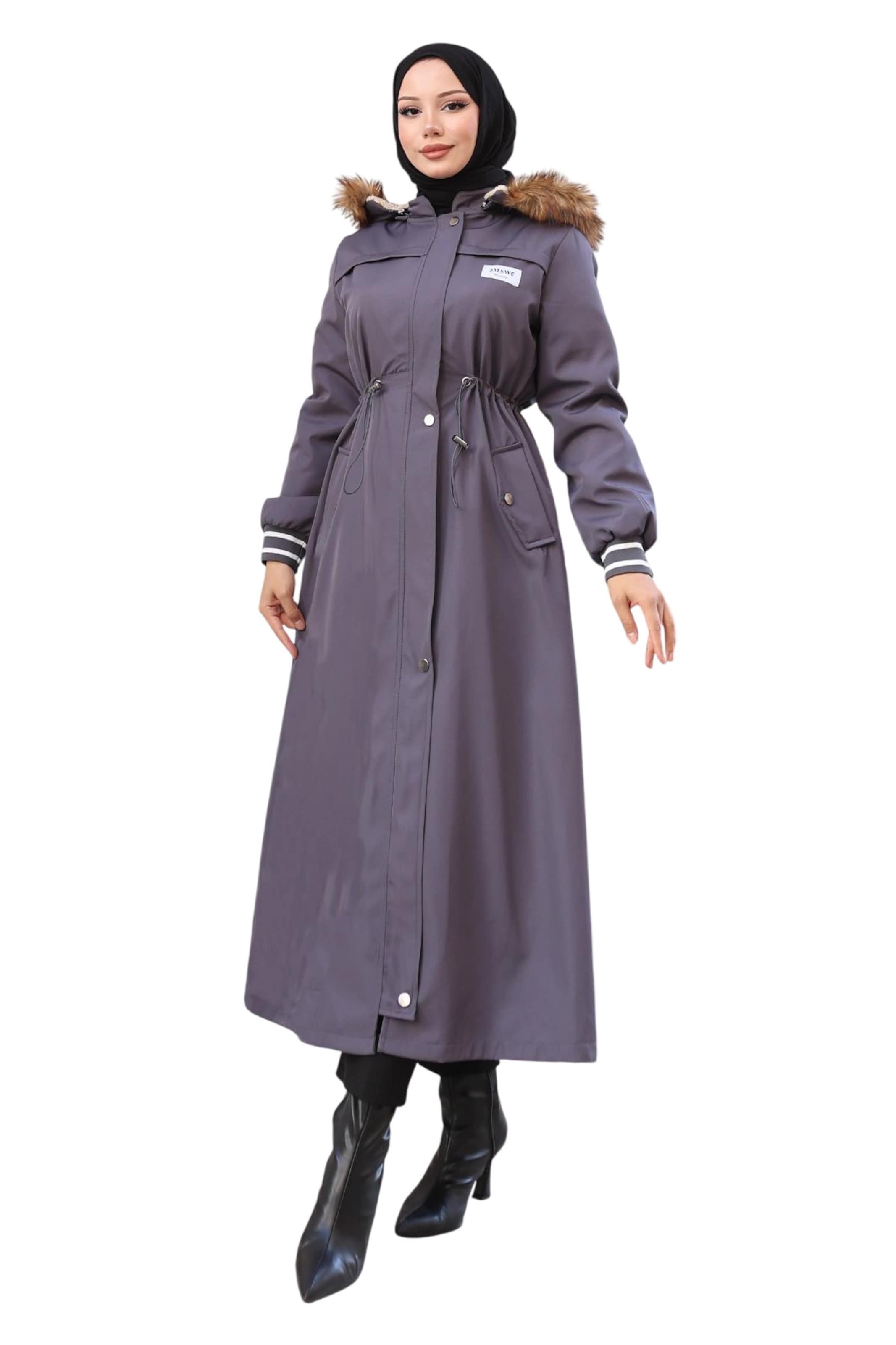 MODAMIHRAM Winter Parka in Grey: front