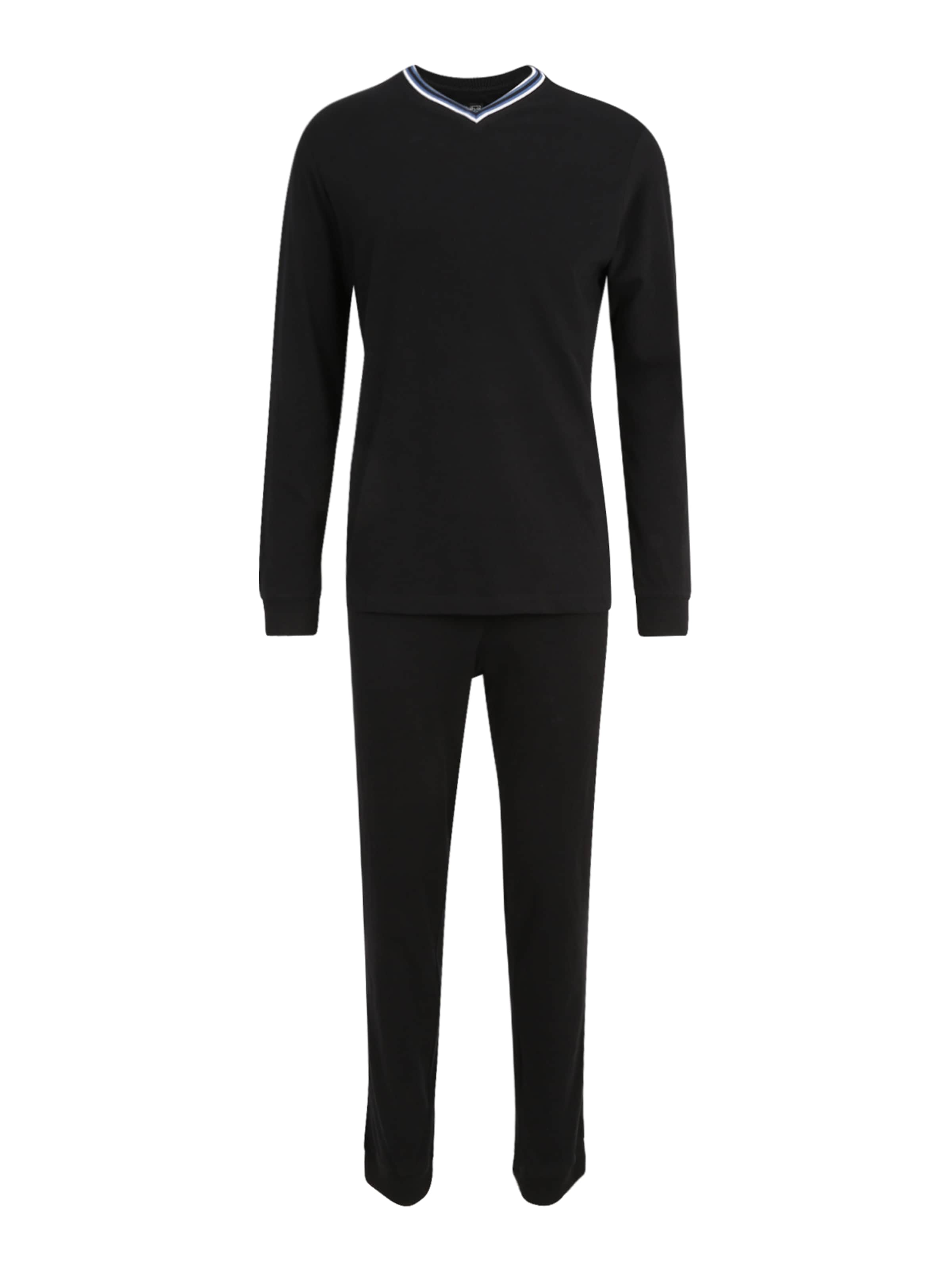 jbs Long Pajamas in Black: front