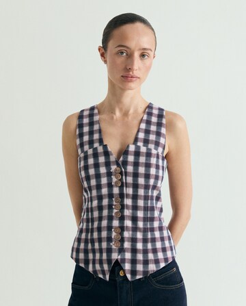 Scalpers Vichy Vest ' ' in Blau
