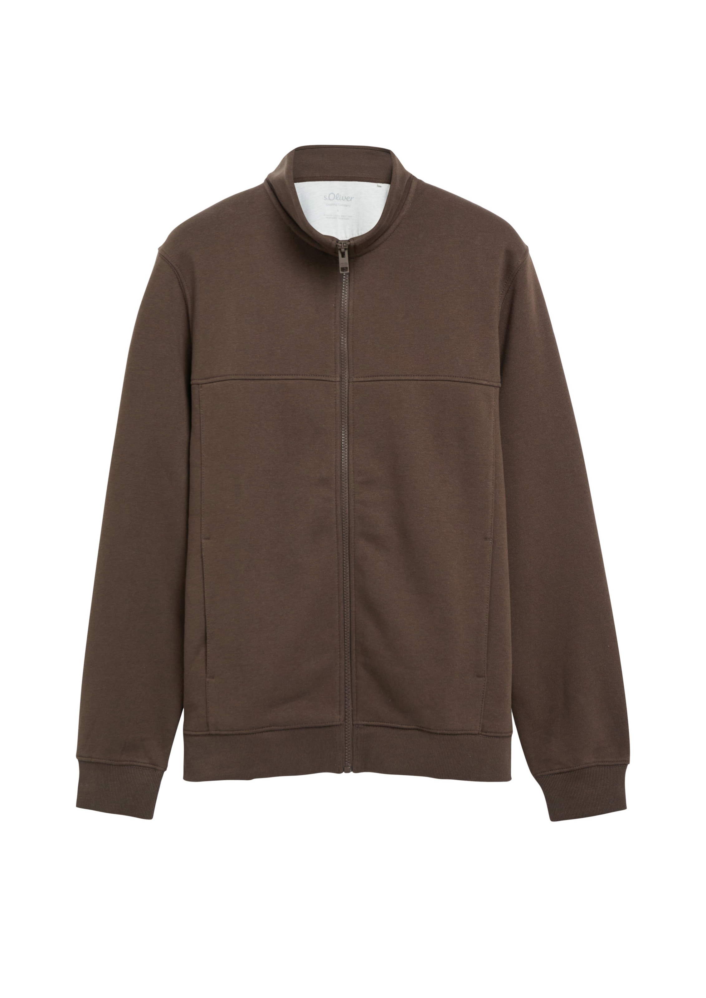 Veste de survêtement s.Oliver en marron : devant