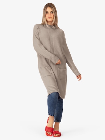 Rainbow Cashmere Knitted dress in Grey