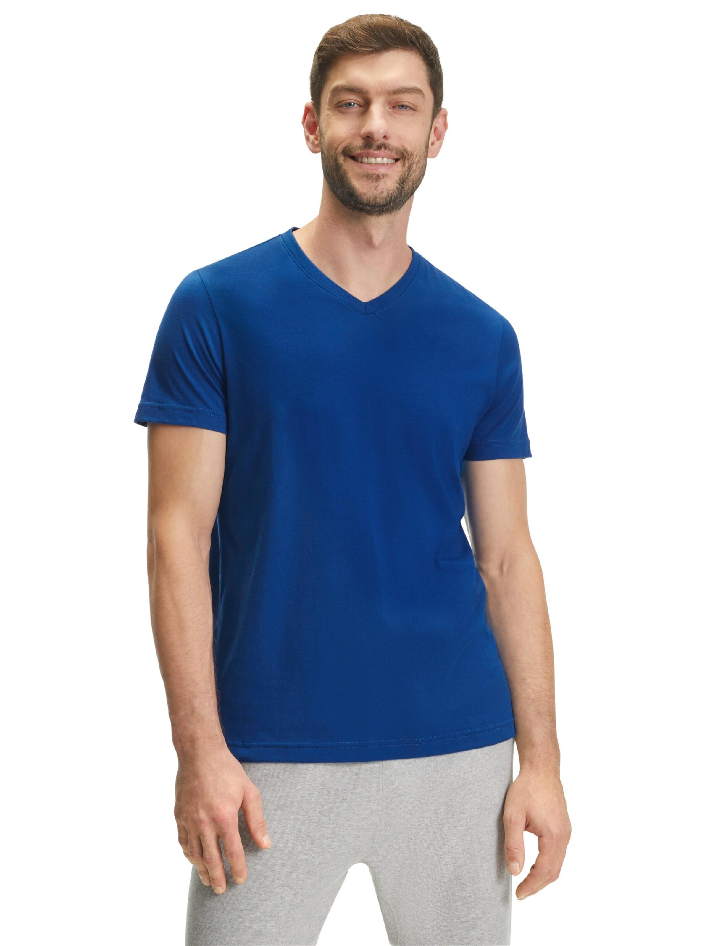 FALKE Shirt 'Essential Cotton'‌‌‌ in Blau: Vorderseite