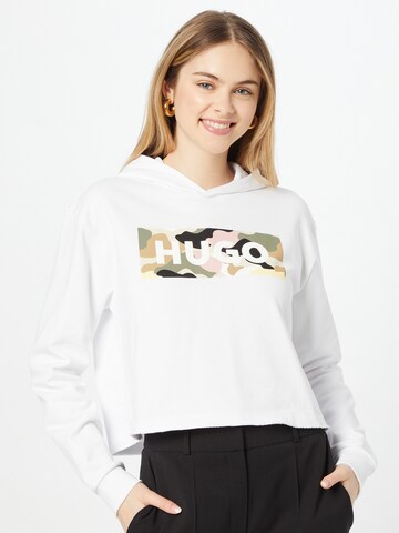 Sweat-shirt 'Nemolia' HUGO Red en blanc : devant