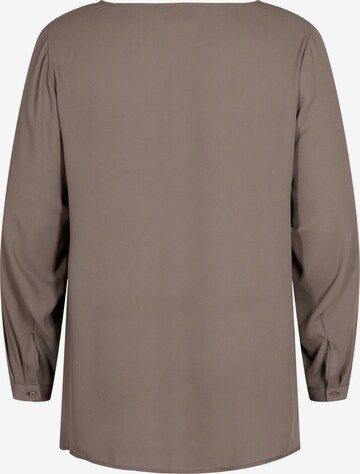 Zizzi Bluse 'SELI' i brun