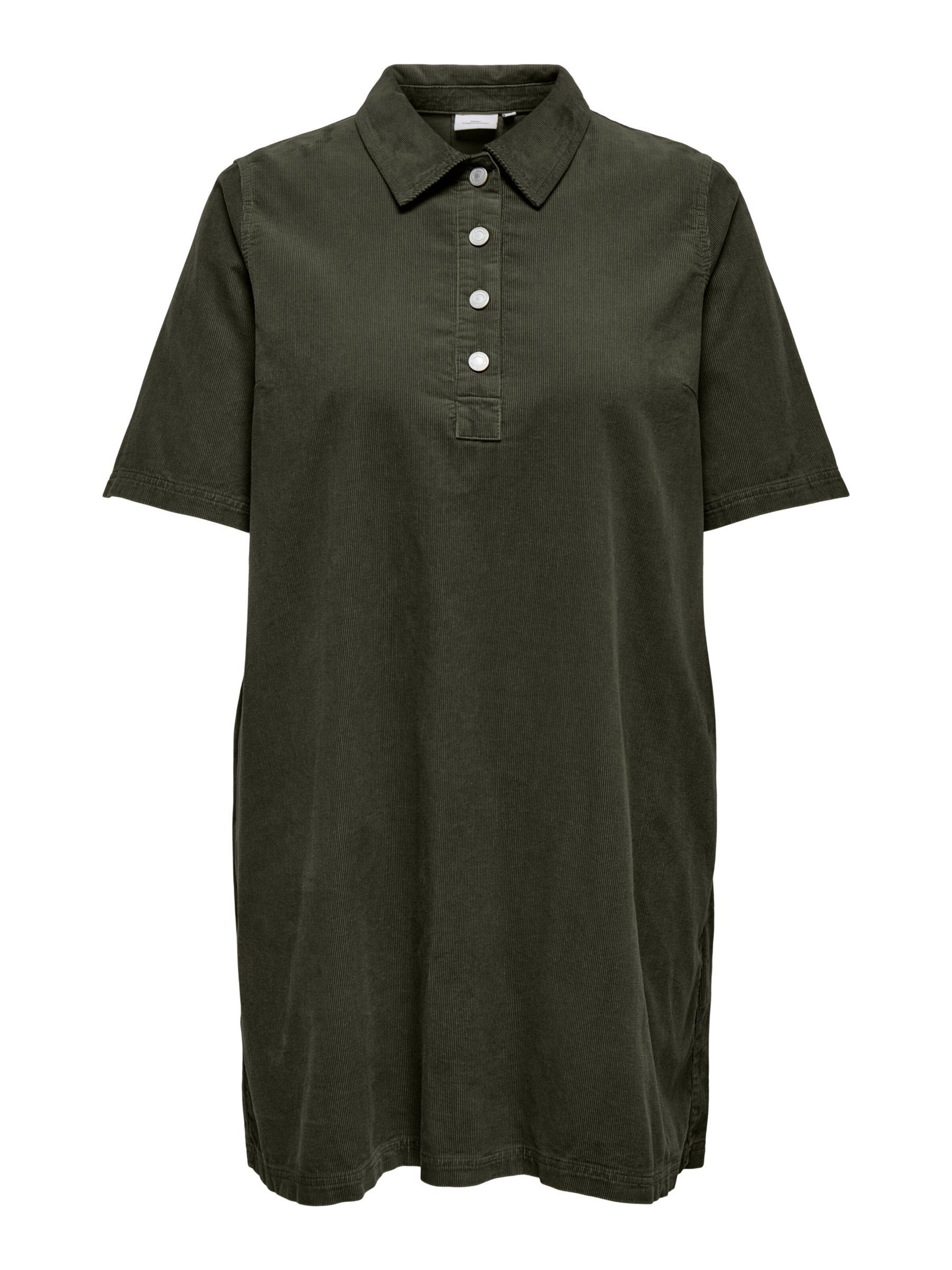 Abito camicia 'CARGry-Nessa' di ONLY Carmakoma in verde: frontale