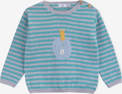 KNOT Sweater in Turquoise / Smoke blue / yellow gold / Grey, Item view