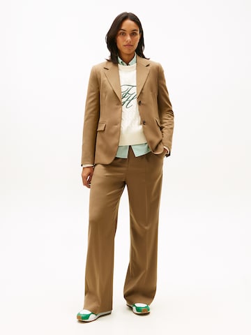 Wide leg Pantaloni cutați de la TOMMY HILFIGER pe verde