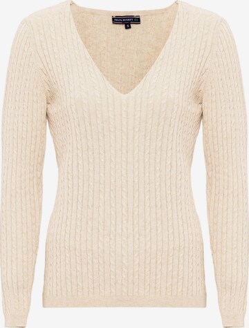 Pull-over Felix Hardy en beige : devant