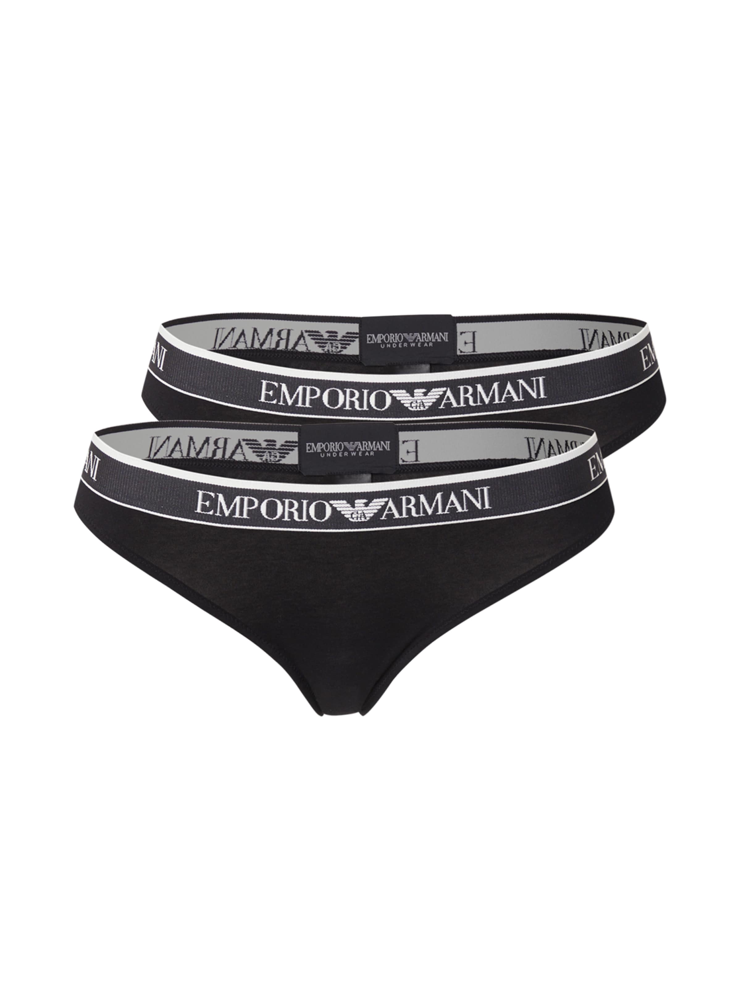 String Emporio Armani en noir : devant