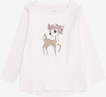 NAME IT Тениска 'NMFVIX' в бяло: отпред