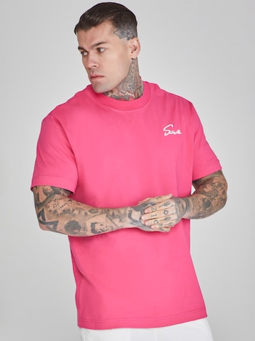 Maglietta di SikSilk in rosa: frontale