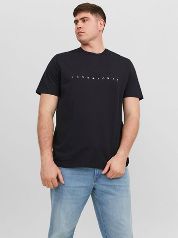 Tricou 'Star' de la Jack & Jones Plus pe negru: față