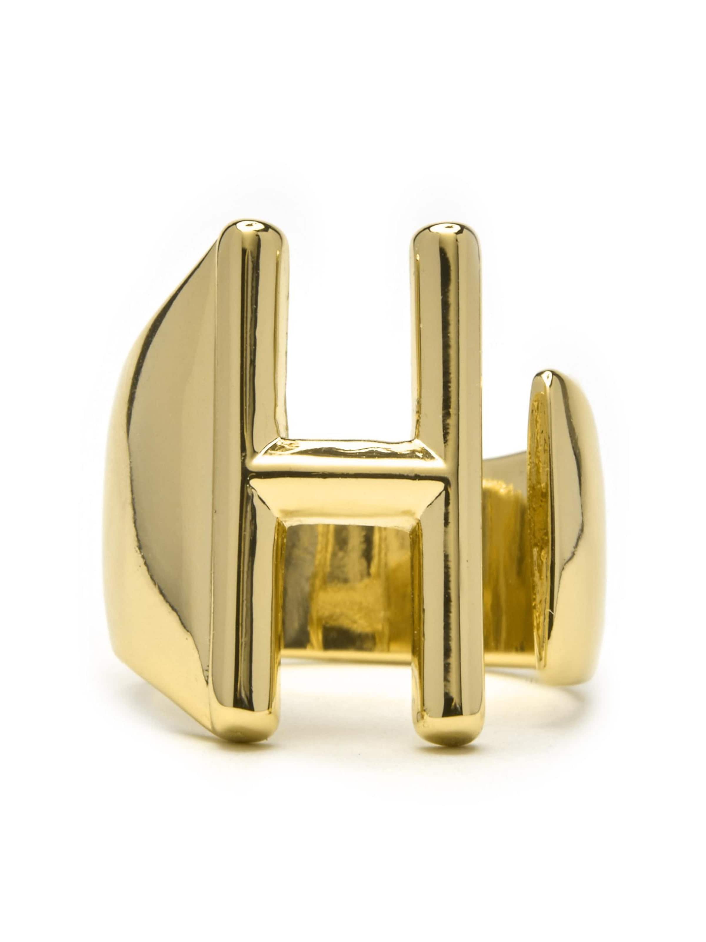 Bague 'Alphabet H' Luxenter en or : devant