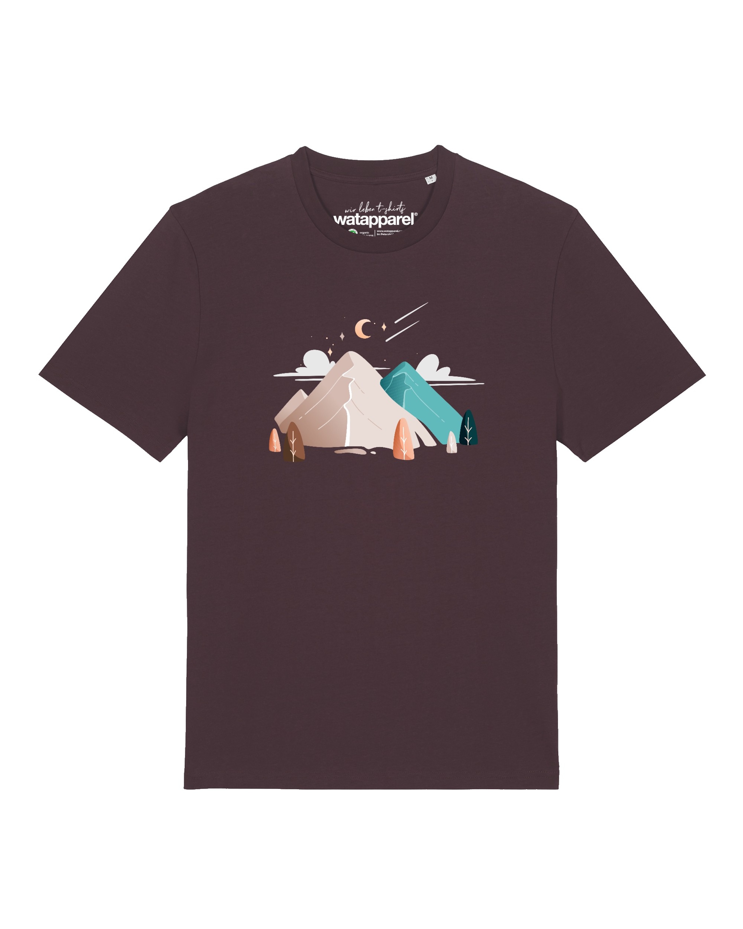 T-Shirt 'Night & Clouds' Watapparel en marron : devant