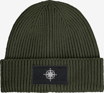 Neverless Beanie 'Kompass' in Green: front
