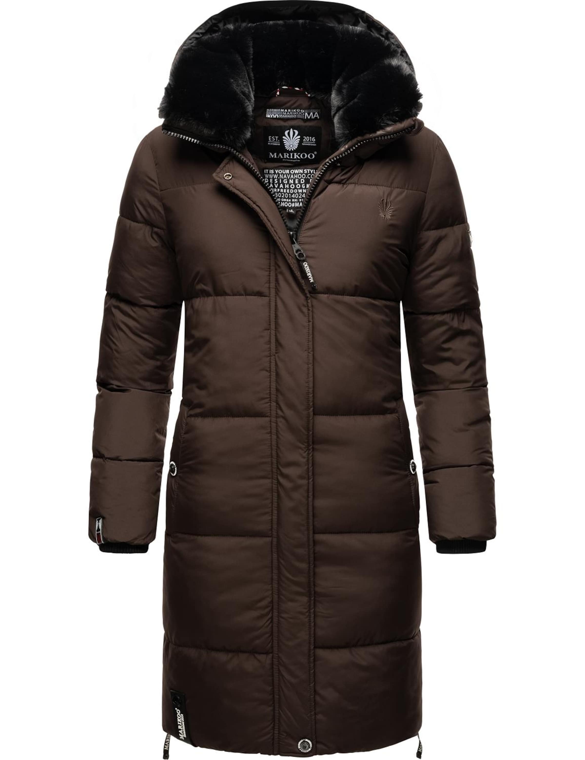 MARIKOO Зимнее пальто в Коричневый: спереди