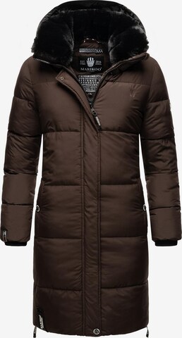 Manteau d’hiver MARIKOO en marron : devant