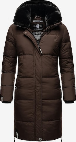 Manteau d’hiver MARIKOO en marron : devant