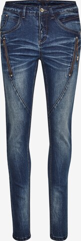 Cream Skinny Jeans 'Bibiana' in Blue: front