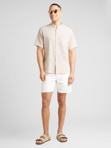 Jack's Regular fit Button Up Shirt in Beige