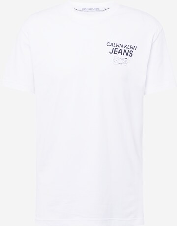 T-Shirt 'Future Galaxy' Calvin Klein Jeans en blanc : devant