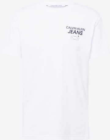 Calvin Klein Jeans Μπλουζάκι 'Future Galaxy' σε λευκό: μπροστά