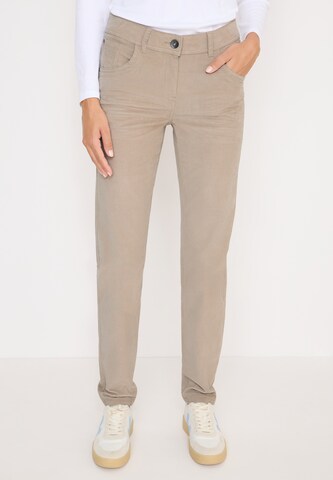 CECIL Slim fit Pants in Beige: front