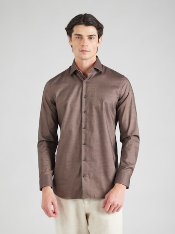 Michael Kors Regular fit Риза в кафяво: отпред