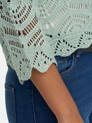 JDY Tröja 'JDY JDYNEW SUN 3/4 CROPPED PULLOVER KNT NOOS MAGLIONCINO' i grön