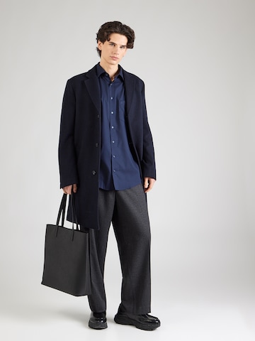 mėlyna OLYMP Standartinis modelis Dalykinio stiliaus marškiniai 'Luxor'