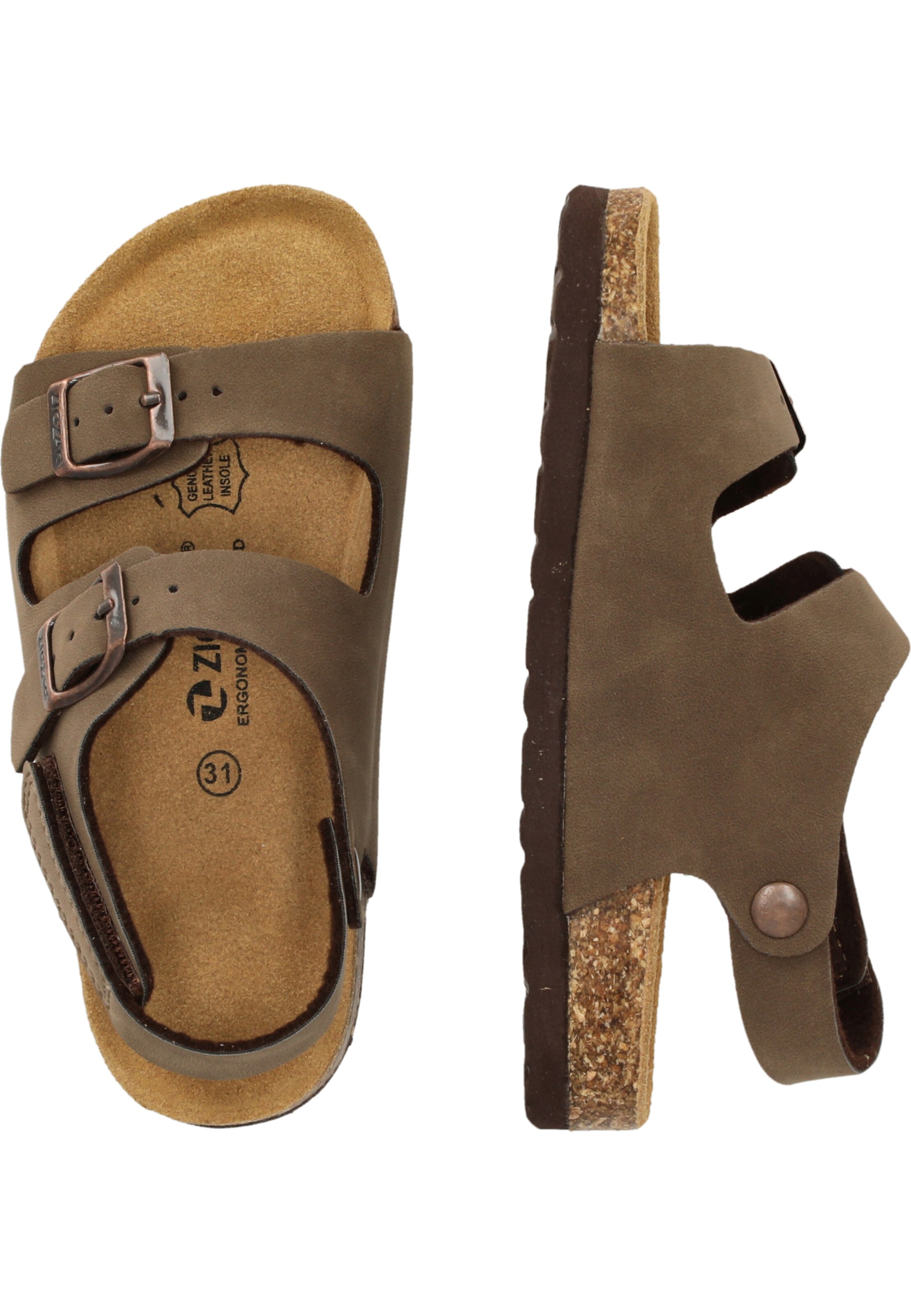 ZigZag Sandale 'Zevi' in Braun